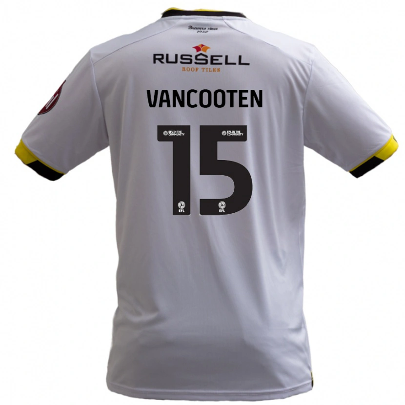 Danxen Uomo Maglia Terence Vancooten #15 Bianco Kit Gara Away 2024/25 Maglietta