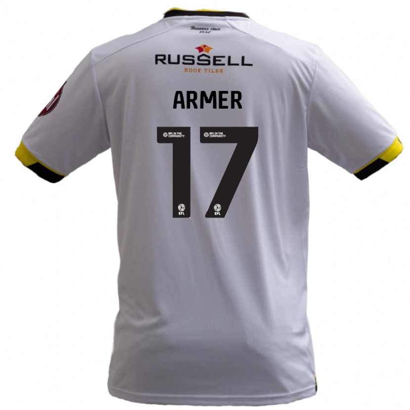 Danxen Uomo Maglia Jack Armer #17 Bianco Kit Gara Away 2024/25 Maglietta