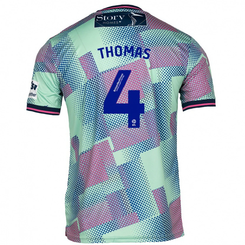 Danxen Uomo Maglia Terell Thomas #4 Verde Kit Gara Away 2024/25 Maglietta