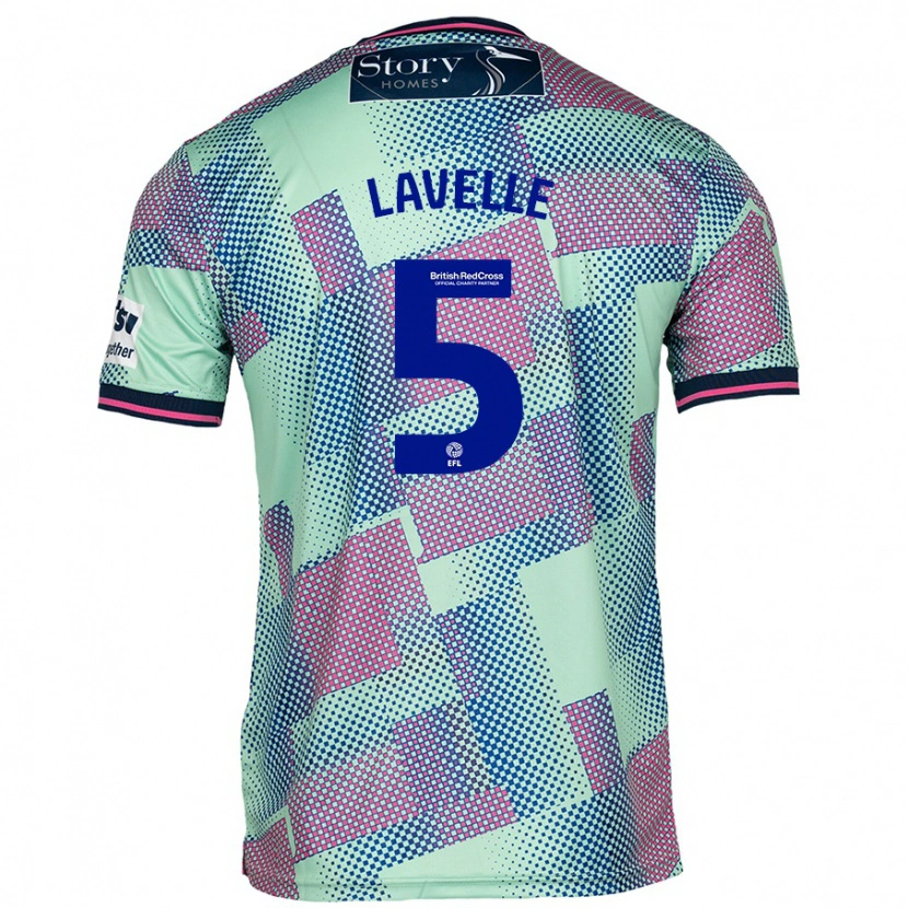 Danxen Uomo Maglia Sam Lavelle #5 Verde Kit Gara Away 2024/25 Maglietta