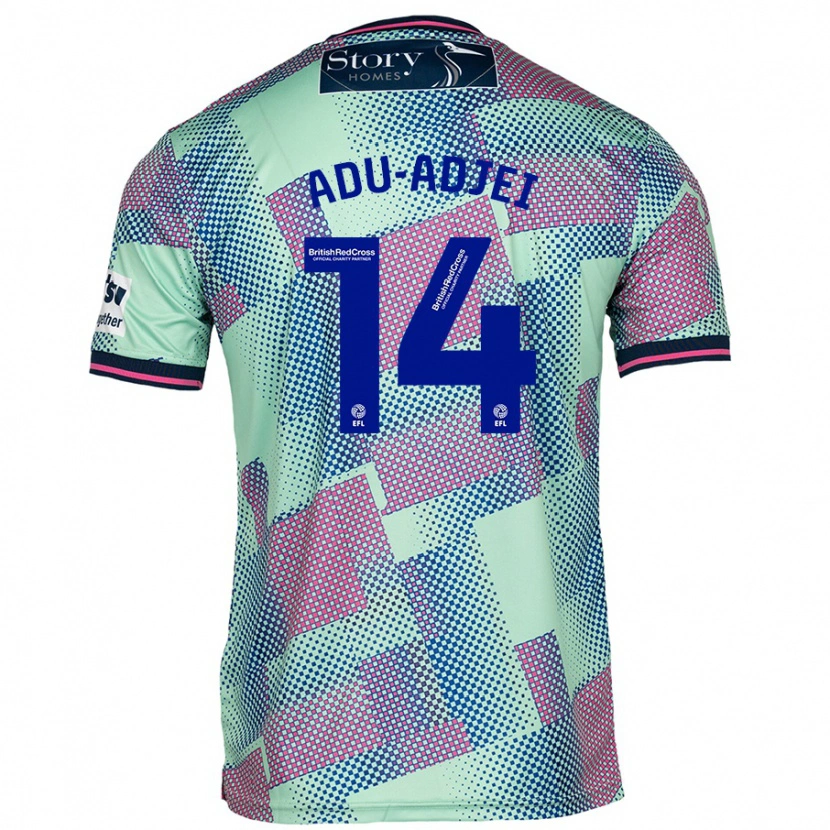 Danxen Uomo Maglia Daniel Adu-Adjei #14 Verde Kit Gara Away 2024/25 Maglietta