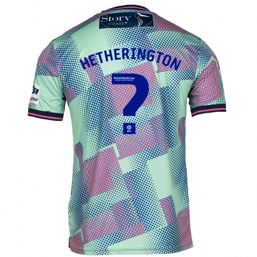Danxen Uomo Maglia Sam Hetherington #0 Verde Kit Gara Away 2024/25 Maglietta