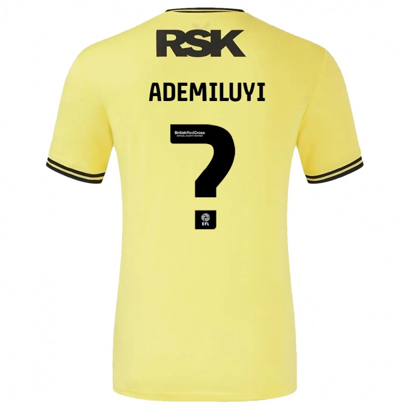 Danxen Uomo Maglia Princess Ademiluyi #0 Giallo Nero Kit Gara Away 2024/25 Maglietta