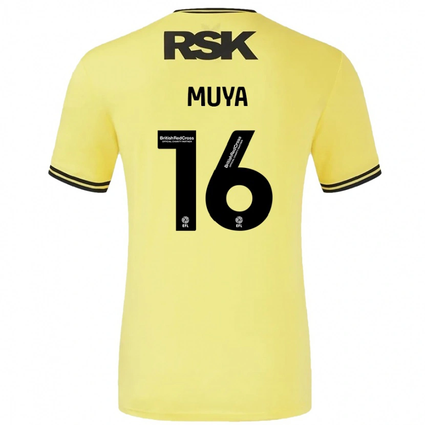 Danxen Uomo Maglia Karin Muya #16 Giallo Nero Kit Gara Away 2024/25 Maglietta
