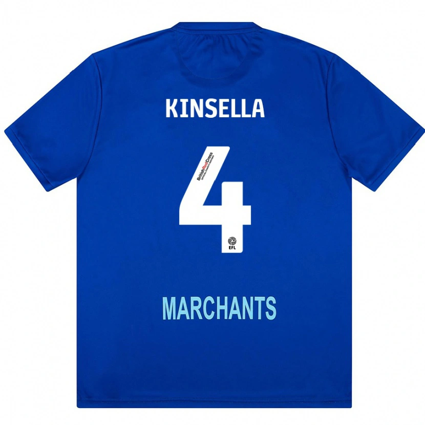 Danxen Uomo Maglia Liam Kinsella #4 Verde Kit Gara Away 2024/25 Maglietta