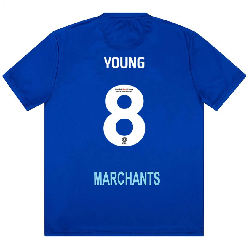 Danxen Uomo Maglia Luke Young #8 Verde Kit Gara Away 2024/25 Maglietta