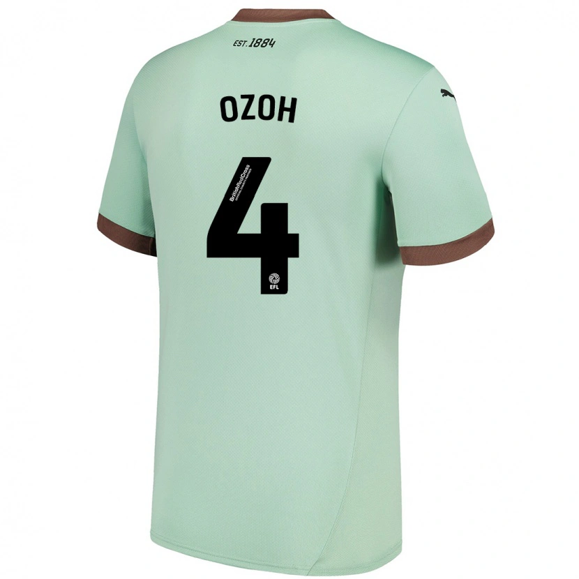 Danxen Uomo Maglia David Ozoh #4 Verde Pallido Kit Gara Away 2024/25 Maglietta