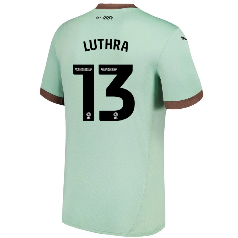 Danxen Uomo Maglia Rohan Luthra #13 Verde Pallido Kit Gara Away 2024/25 Maglietta