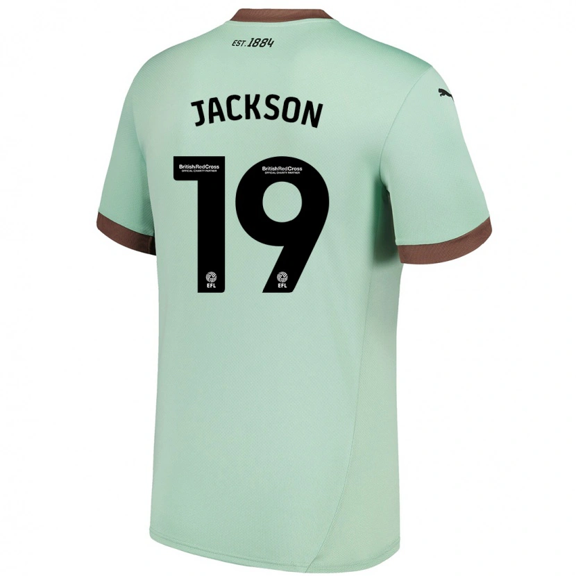 Danxen Uomo Maglia Kayden Jackson #19 Verde Pallido Kit Gara Away 2024/25 Maglietta