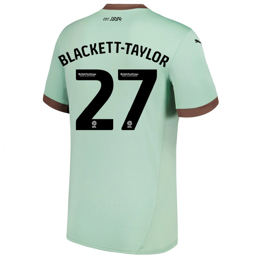 Danxen Uomo Maglia Corey Blackett-Taylor #27 Verde Pallido Kit Gara Away 2024/25 Maglietta