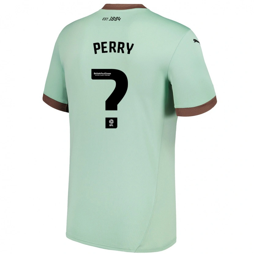 Danxen Uomo Maglia Jack Perry #0 Verde Pallido Kit Gara Away 2024/25 Maglietta