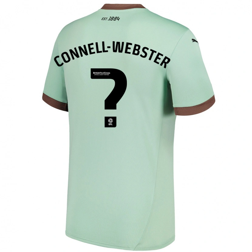 Danxen Uomo Maglia Braidy Connell-Webster #0 Verde Pallido Kit Gara Away 2024/25 Maglietta