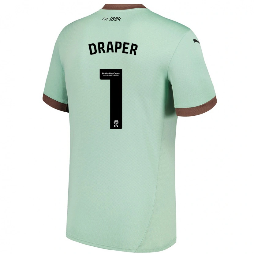 Danxen Uomo Maglia Anna Draper #1 Verde Pallido Kit Gara Away 2024/25 Maglietta