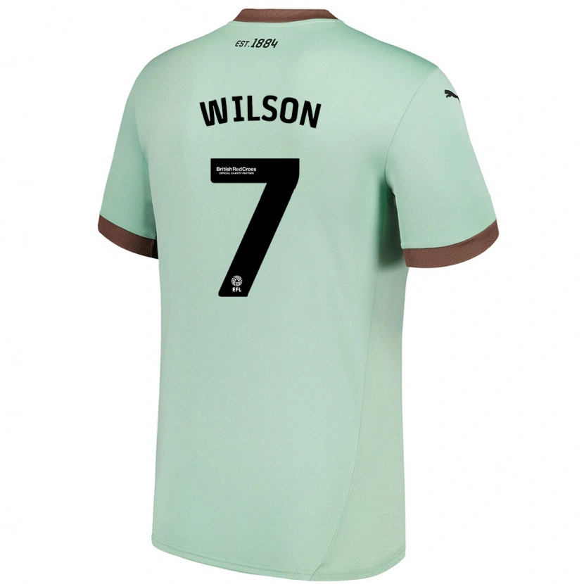 Danxen Uomo Maglia Emelia Wilson #7 Verde Pallido Kit Gara Away 2024/25 Maglietta