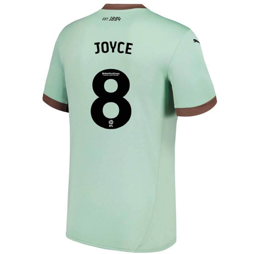Danxen Uomo Maglia Emily Joyce #8 Verde Pallido Kit Gara Away 2024/25 Maglietta