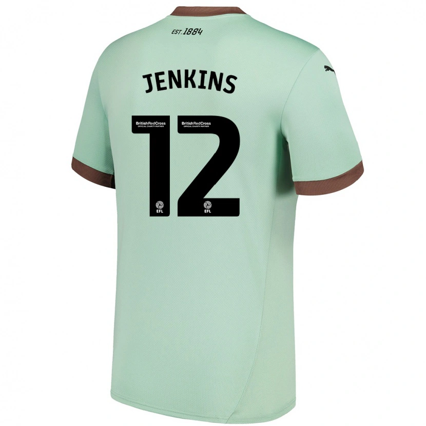 Danxen Uomo Maglia Camille Jenkins #12 Verde Pallido Kit Gara Away 2024/25 Maglietta