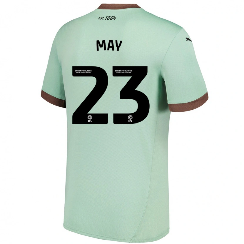 Danxen Uomo Maglia Rebecca May #23 Verde Pallido Kit Gara Away 2024/25 Maglietta