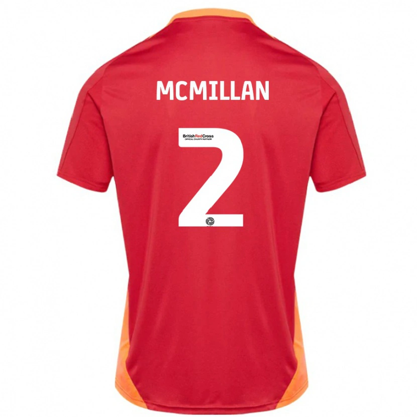 Danxen Uomo Maglia Jack Mcmillan #2 Blu Bianco Sporco Kit Gara Away 2024/25 Maglietta