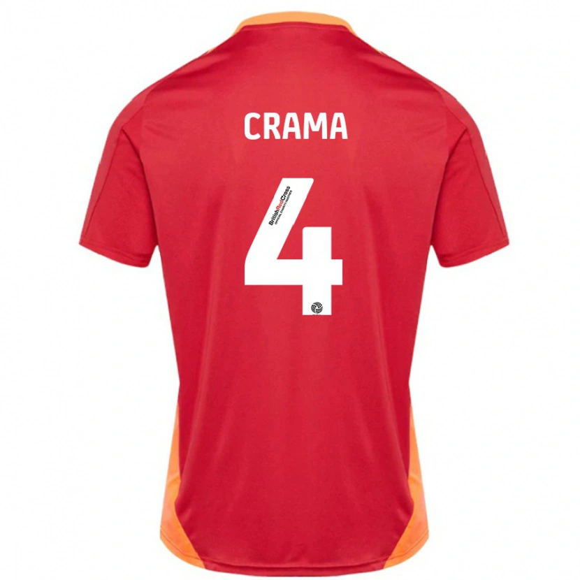 Danxen Uomo Maglia Tristan Crama #4 Blu Bianco Sporco Kit Gara Away 2024/25 Maglietta