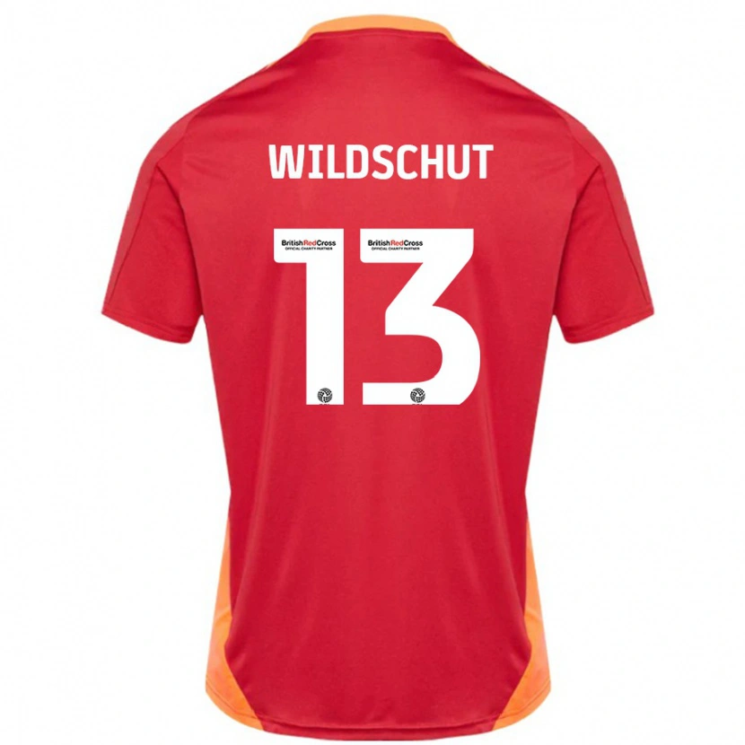 Danxen Uomo Maglia Yanic Wildschut #13 Blu Bianco Sporco Kit Gara Away 2024/25 Maglietta