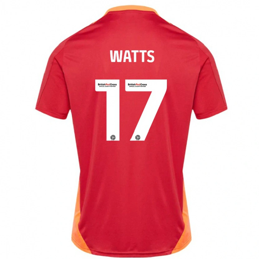 Danxen Uomo Maglia Caleb Watts #17 Blu Bianco Sporco Kit Gara Away 2024/25 Maglietta