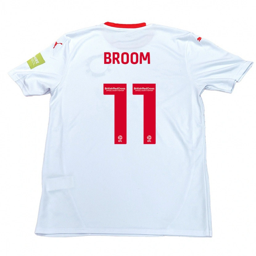 Danxen Uomo Maglia Ryan Broom #11 Bianco Kit Gara Away 2024/25 Maglietta