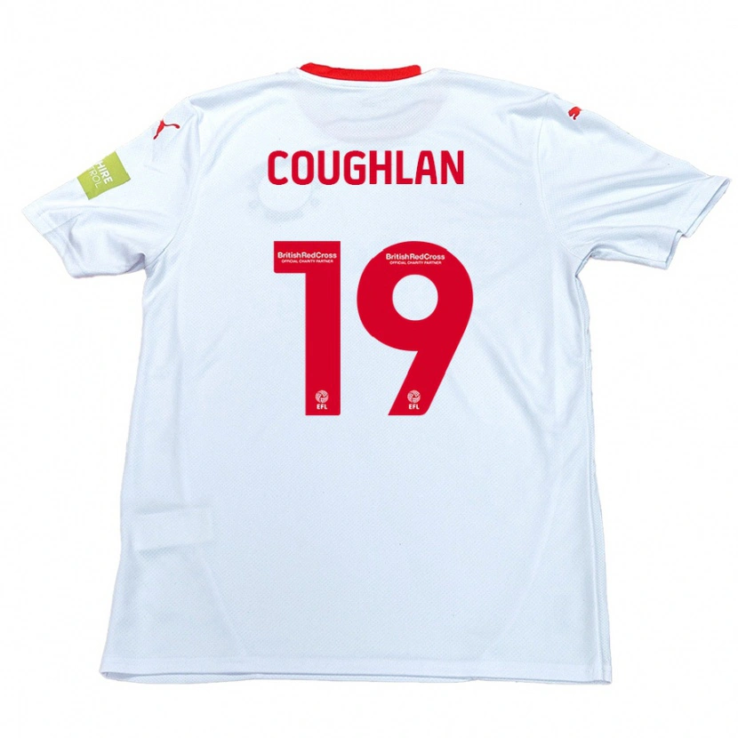 Danxen Uomo Maglia Ronan Coughlan #19 Bianco Kit Gara Away 2024/25 Maglietta
