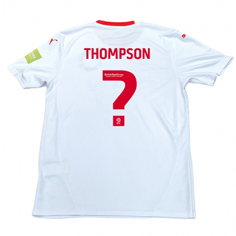Danxen Uomo Maglia Leo Thompson #0 Bianco Kit Gara Away 2024/25 Maglietta