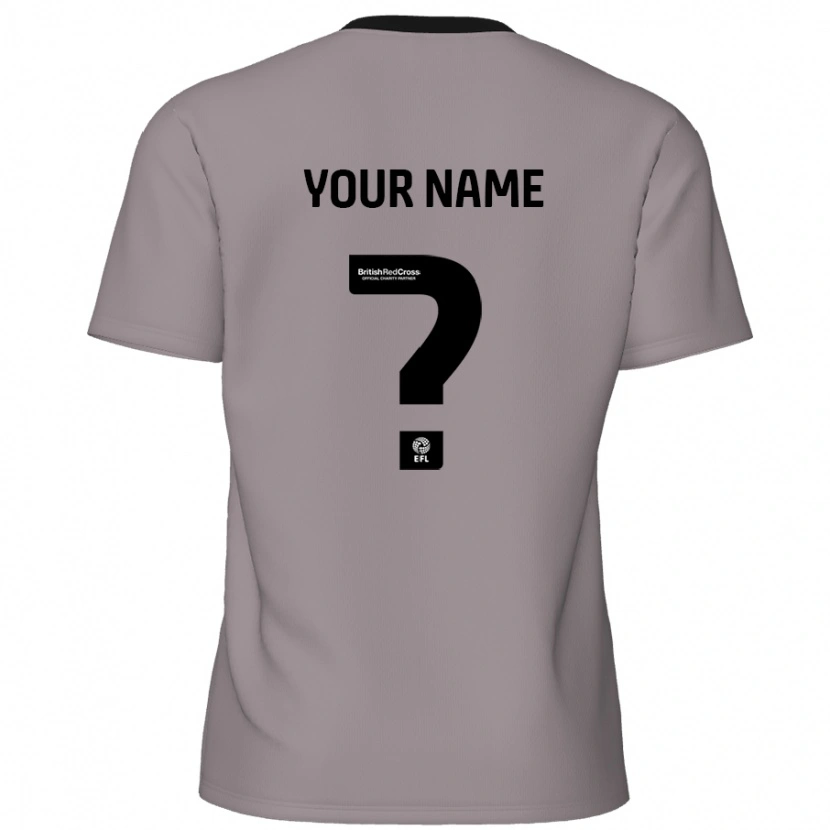 Danxen Uomo Maglia Il Tuo Nome #0 Grigio Kit Gara Away 2024/25 Maglietta