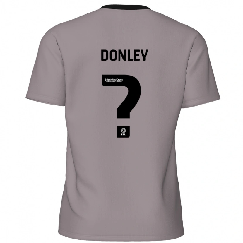 Danxen Uomo Maglia Jamie Donley #0 Grigio Kit Gara Away 2024/25 Maglietta