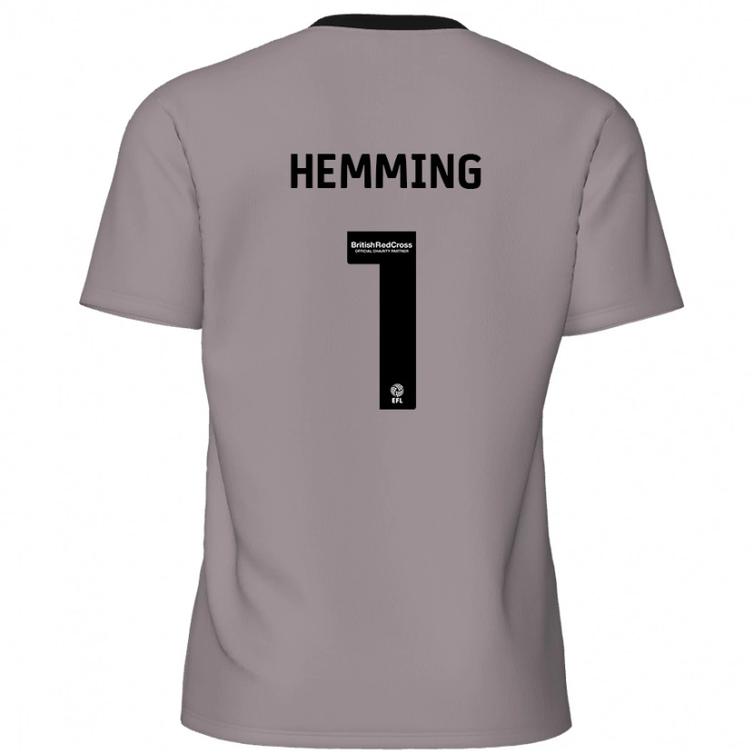 Danxen Uomo Maglia Zach Hemming #1 Grigio Kit Gara Away 2024/25 Maglietta
