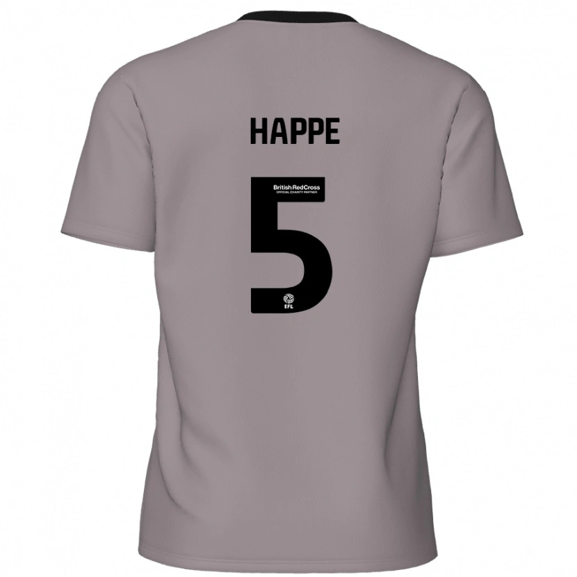 Danxen Uomo Maglia Dan Happe #5 Grigio Kit Gara Away 2024/25 Maglietta