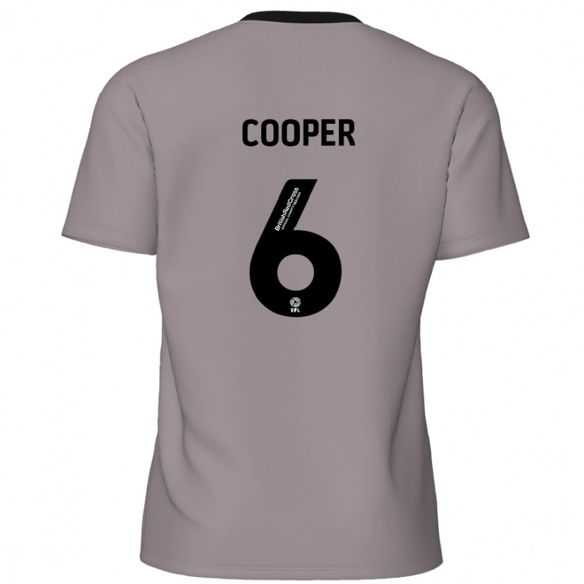 Danxen Uomo Maglia Brandon Cooper #6 Grigio Kit Gara Away 2024/25 Maglietta