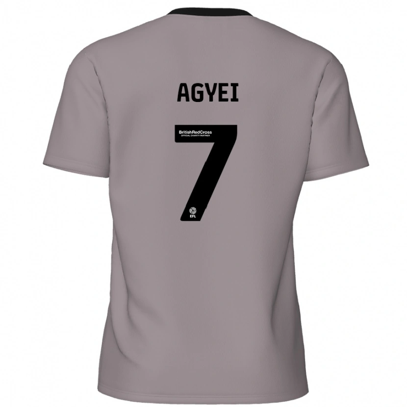 Danxen Uomo Maglia Dan Agyei #7 Grigio Kit Gara Away 2024/25 Maglietta