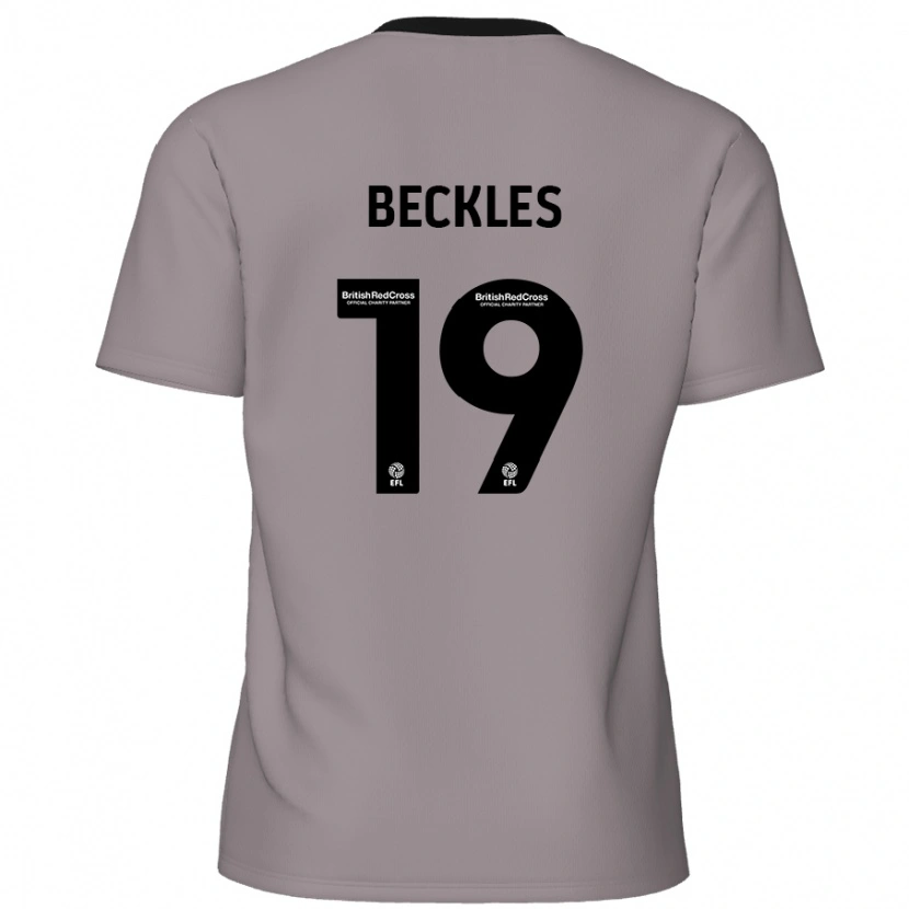 Danxen Uomo Maglia Omar Beckles #19 Grigio Kit Gara Away 2024/25 Maglietta