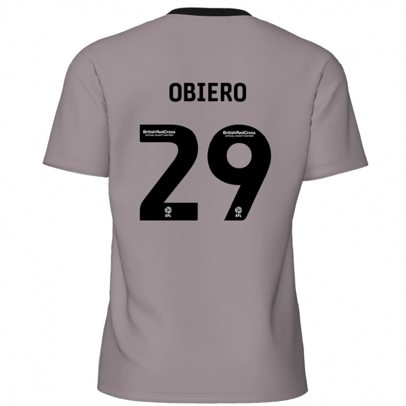 Danxen Uomo Maglia Zech Obiero #29 Grigio Kit Gara Away 2024/25 Maglietta