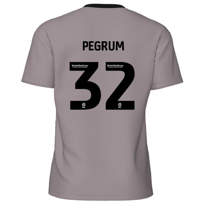 Danxen Uomo Maglia Charlie Pegrum #32 Grigio Kit Gara Away 2024/25 Maglietta