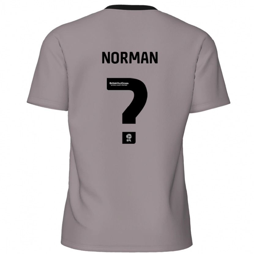 Danxen Uomo Maglia Freddie Norman #0 Grigio Kit Gara Away 2024/25 Maglietta