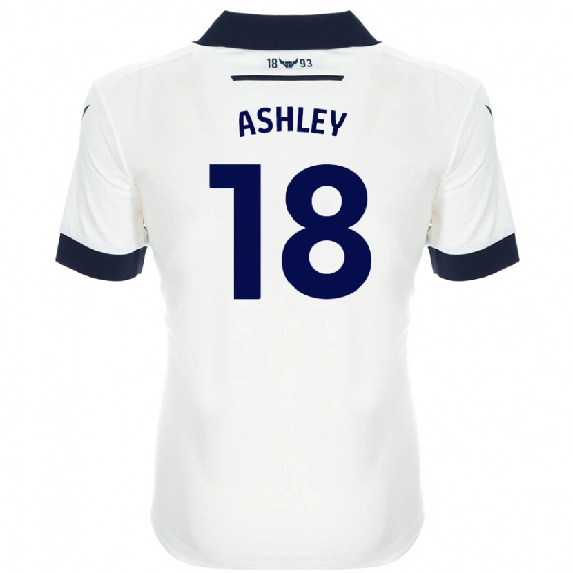 Danxen Uomo Maglia Alex Ashley #18 Bianco Blu Navy Kit Gara Away 2024/25 Maglietta