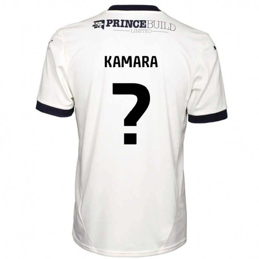 Danxen Uomo Maglia David Kamara #0 Bianco Sporco Nero Kit Gara Away 2024/25 Maglietta
