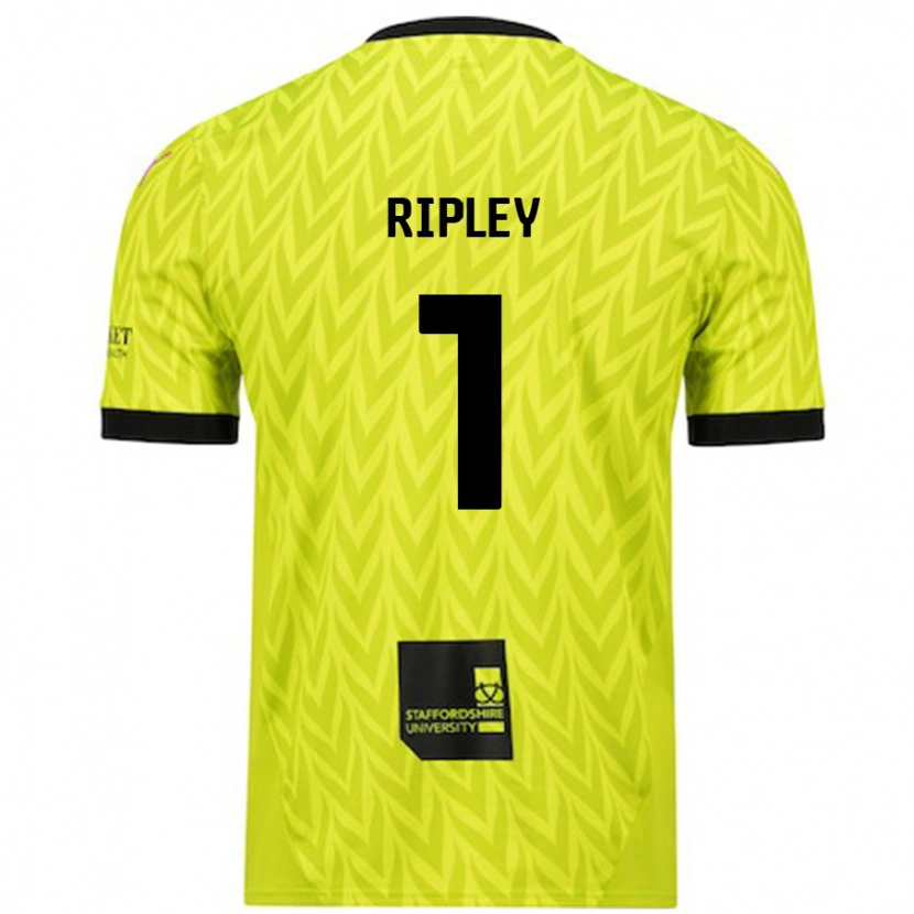 Danxen Uomo Maglia Connor Ripley #1 Verde Fluorescente Kit Gara Away 2024/25 Maglietta
