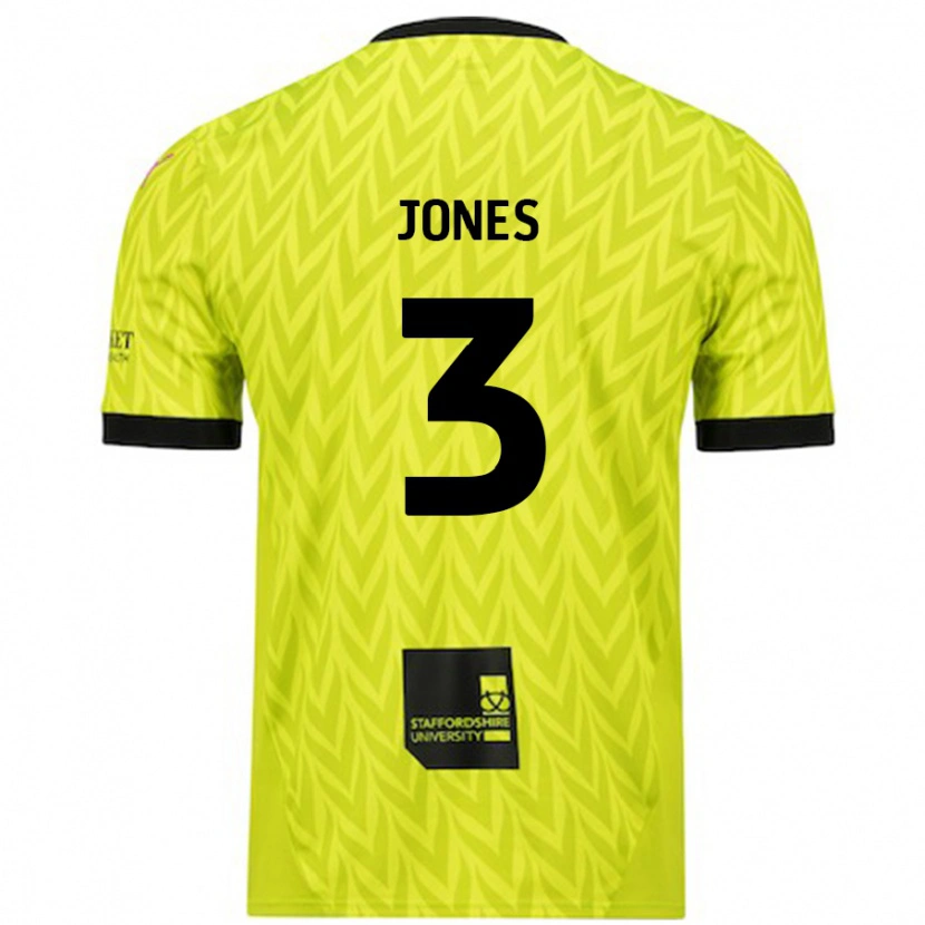 Danxen Uomo Maglia Dan Jones #3 Verde Fluorescente Kit Gara Away 2024/25 Maglietta