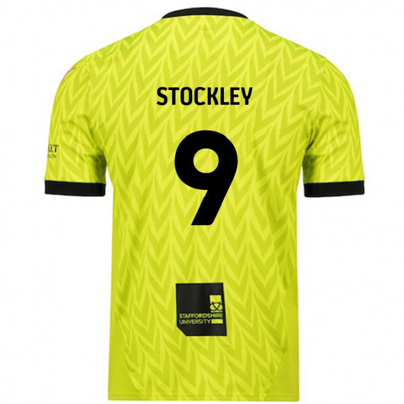Danxen Uomo Maglia Jayden Stockley #9 Verde Fluorescente Kit Gara Away 2024/25 Maglietta