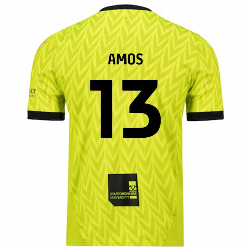 Danxen Uomo Maglia Ben Amos #13 Verde Fluorescente Kit Gara Away 2024/25 Maglietta