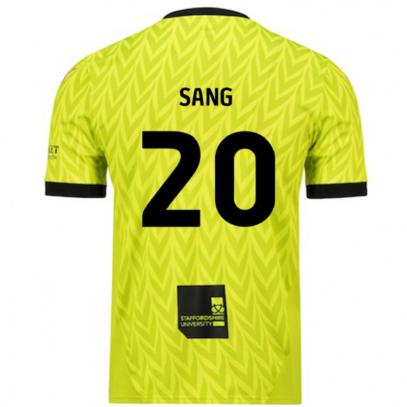 Danxen Uomo Maglia Tom Sang #20 Verde Fluorescente Kit Gara Away 2024/25 Maglietta