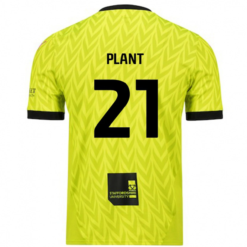 Danxen Uomo Maglia James Plant #21 Verde Fluorescente Kit Gara Away 2024/25 Maglietta