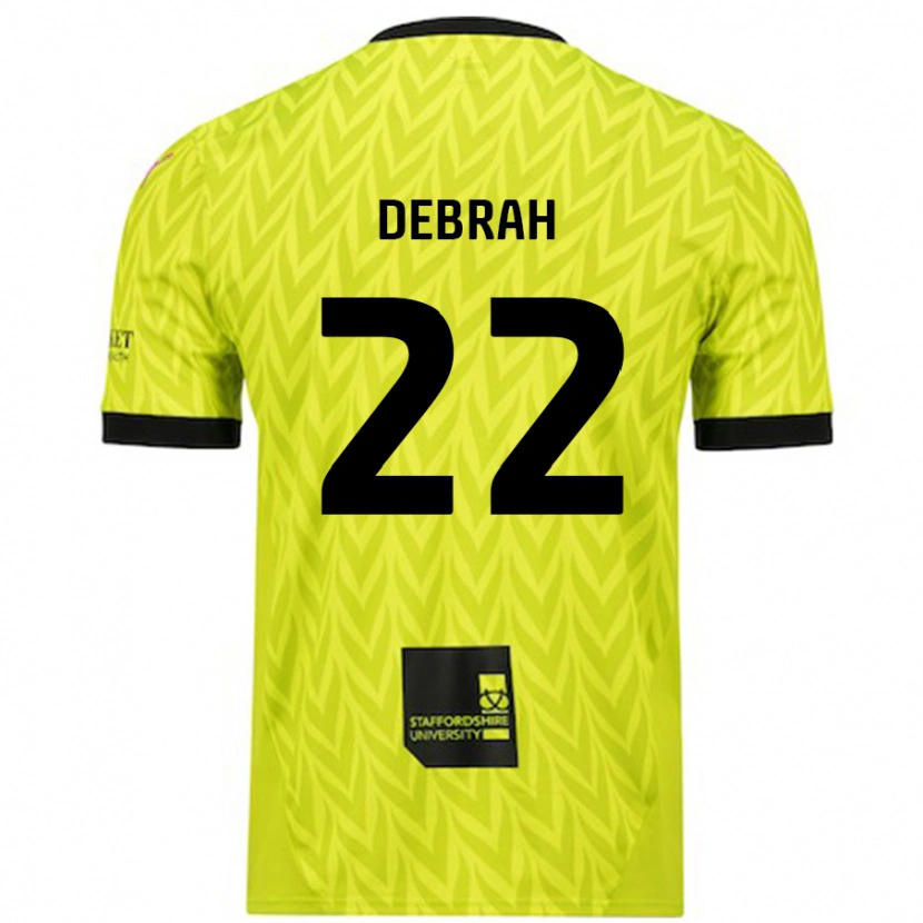 Danxen Uomo Maglia Jesse Debrah #22 Verde Fluorescente Kit Gara Away 2024/25 Maglietta