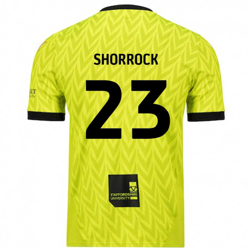 Danxen Uomo Maglia Jack Shorrock #23 Verde Fluorescente Kit Gara Away 2024/25 Maglietta