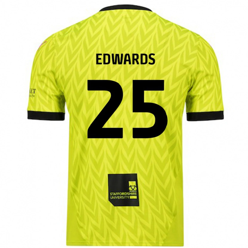 Danxen Uomo Maglia Diamond Edwards #25 Verde Fluorescente Kit Gara Away 2024/25 Maglietta