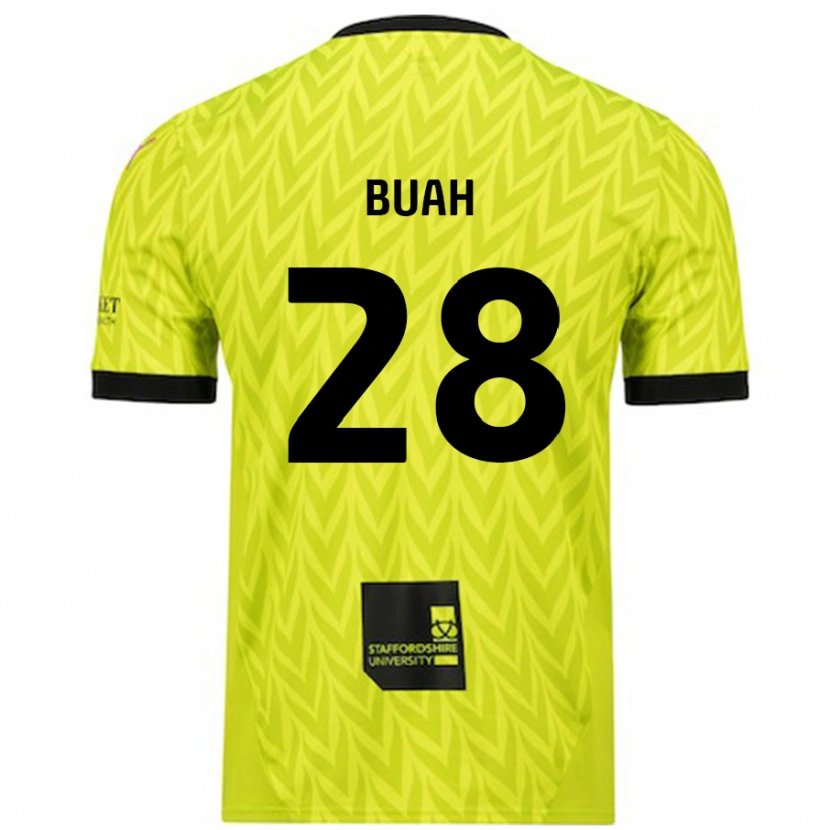 Danxen Uomo Maglia Andrew Buah #28 Verde Fluorescente Kit Gara Away 2024/25 Maglietta